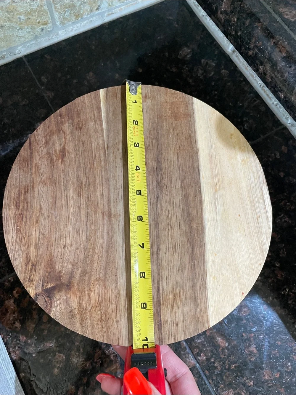 Hobby Lobby Black Metal and Natural Wood Two-Tier Stand